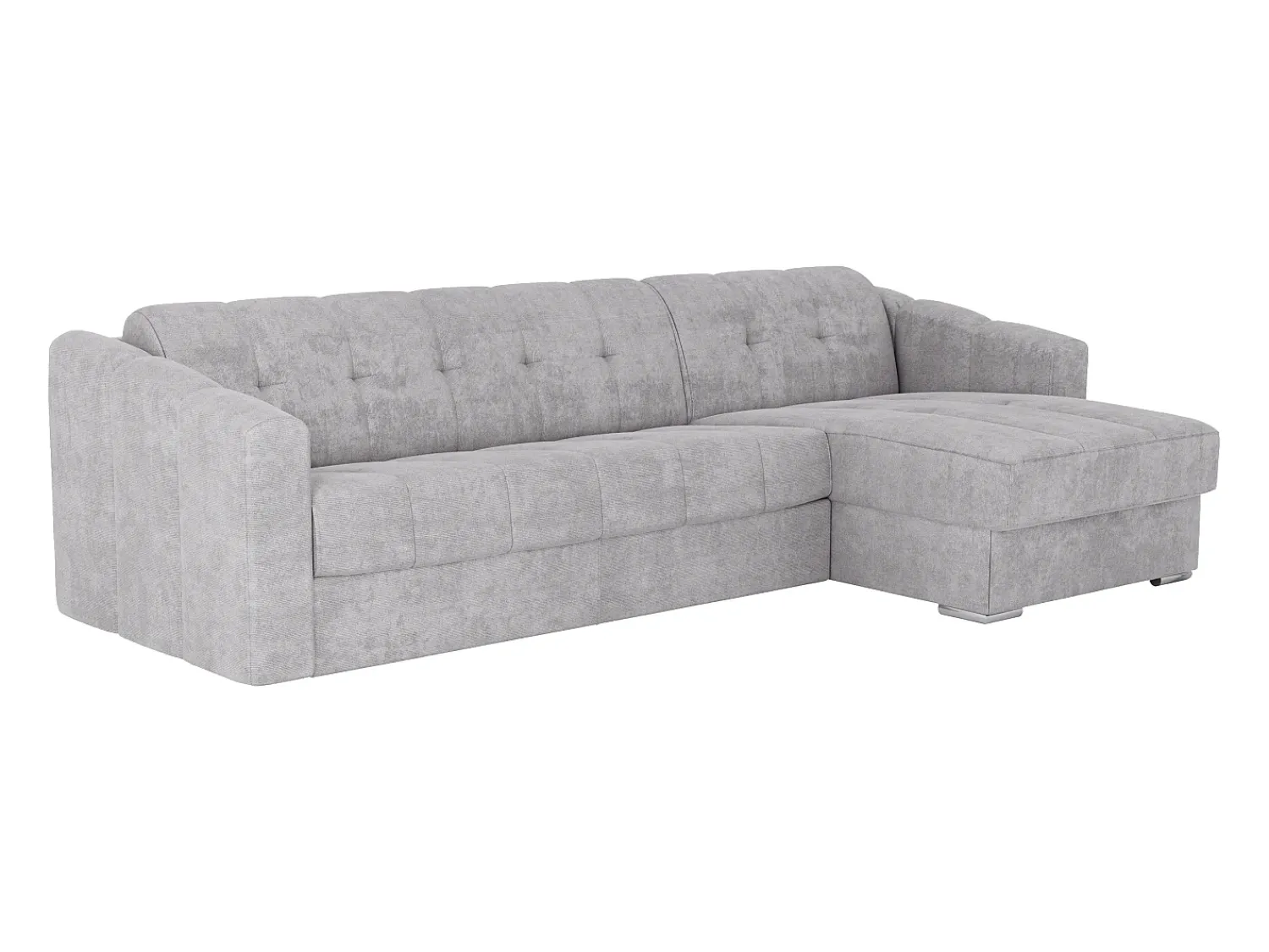 Vente-unique Sofá de canto convertível abertura rápida tecido ripas - 160 cm - 18 cm DARIELO^ Sofá