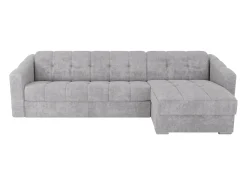 Vente-unique Sofá de canto convertível abertura rápida tecido ripas - 160 cm - 14 cm DARIELO^ Sofá