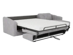 Vente-unique Sofá de canto convertível abertura rápida tecido ripas - 160 cm - 14 cm DARIELO^ Sofá
