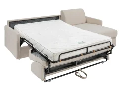 Vente-unique Sofá de canto convertível abertura rápida tecido , cama 160 cm e colchão 14 cm CALIFE^ Sofá