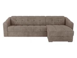 Vente-unique Sofá de canto convertível abertura rápida tecido ripas largas - 140 cm - 14 cm DARIELO^ Sofá