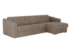 Vente-unique Sofá de canto convertível abertura rápida tecido ripas largas - 140 cm - 14 cm DARIELO^ Sofá