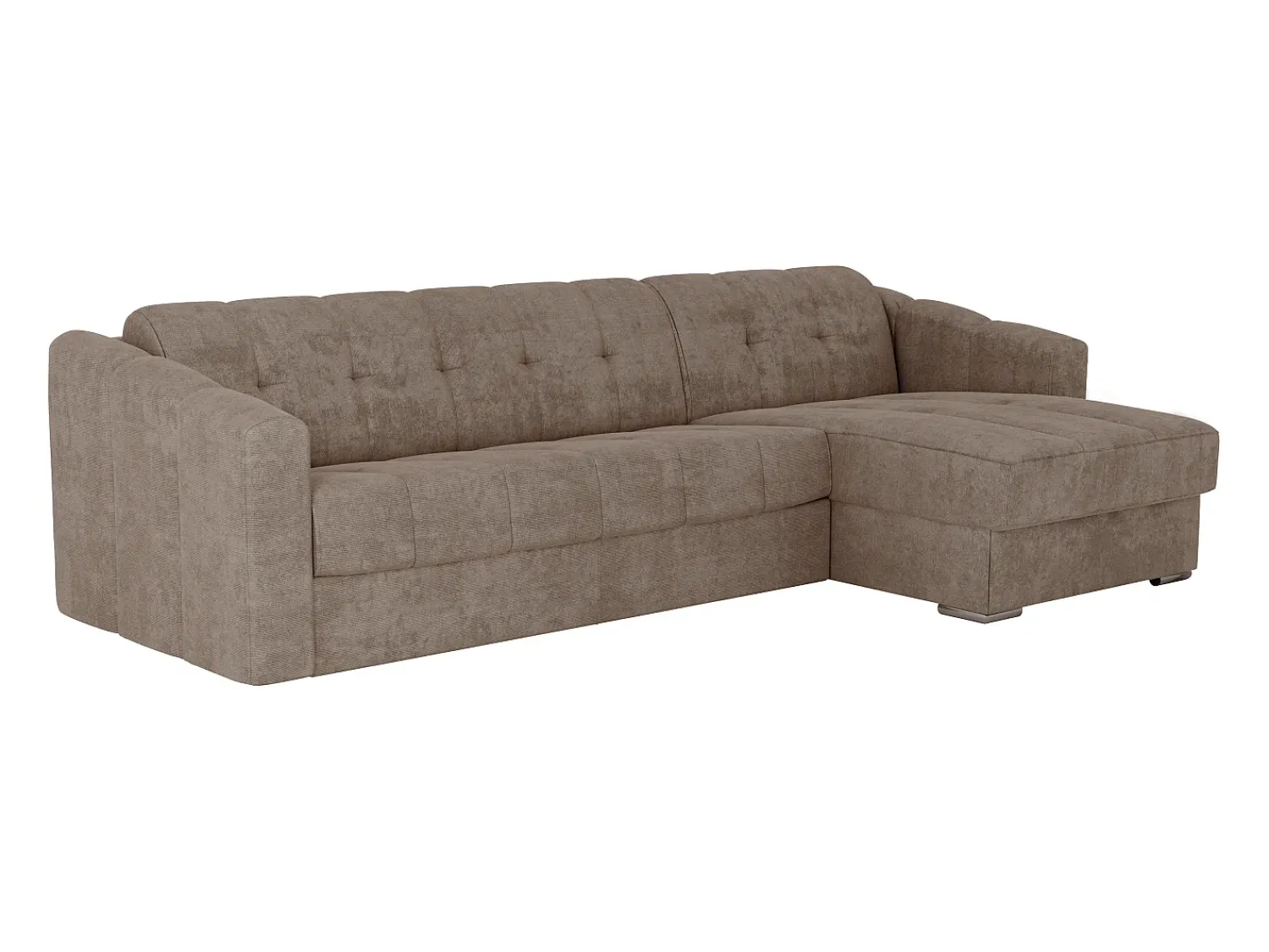 Vente-unique Sofá de canto convertível abertura rápida tecido ripas largas - 140 cm - 14 cm DARIELO^ Sofá