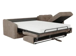 Vente-unique Sofá de canto convertível abertura rápida tecido ripas largas - 140 cm - 14 cm DARIELO^ Sofá