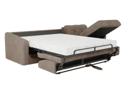 Sofá*Vente-unique Sofá de canto convertível et reversível abertura rápida em tecido - 140 cm - 18 cm DARIELO Taupe