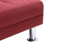 Sofá|Vente-unique Sofá de canto convertível em cama e reversível em tecido WILLIS II Vermelho