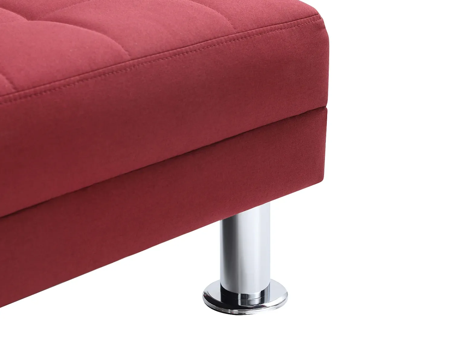 Sofá|Vente-unique Sofá de canto convertível em cama e reversível em tecido WILLIS II Vermelho