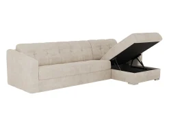 Vente-unique Sofá de canto convertível e reversível abertura rápida tecido colchão 14 cm DARIELO^ Sofá