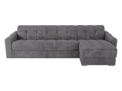 Vente-unique Sofá de canto convertível et reversível abertura rápida em tecido bege - 160 cm - 22 cm DARIELO^ Sofá