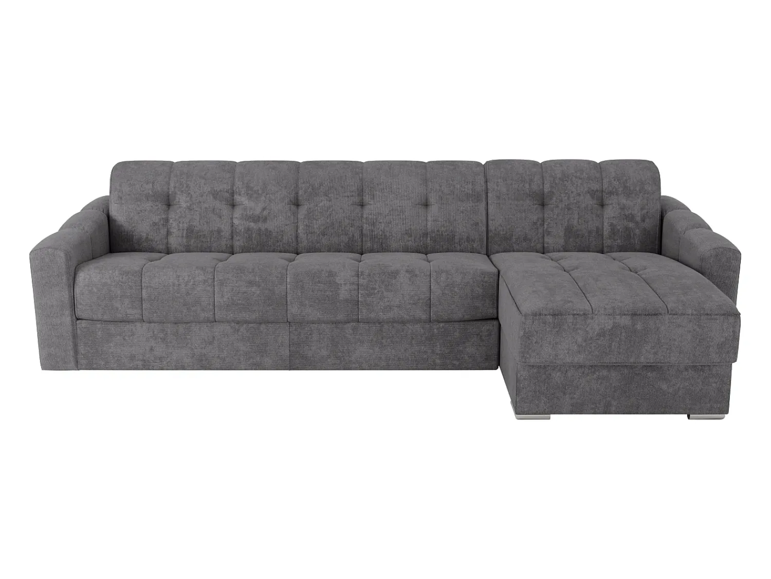 Vente-unique Sofá de canto convertível et reversível abertura rápida em tecido bege - 160 cm - 22 cm DARIELO^ Sofá