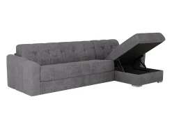 Vente-unique Sofá de canto convertível et reversível abertura rápida em tecido bege - 160 cm - 22 cm DARIELO^ Sofá