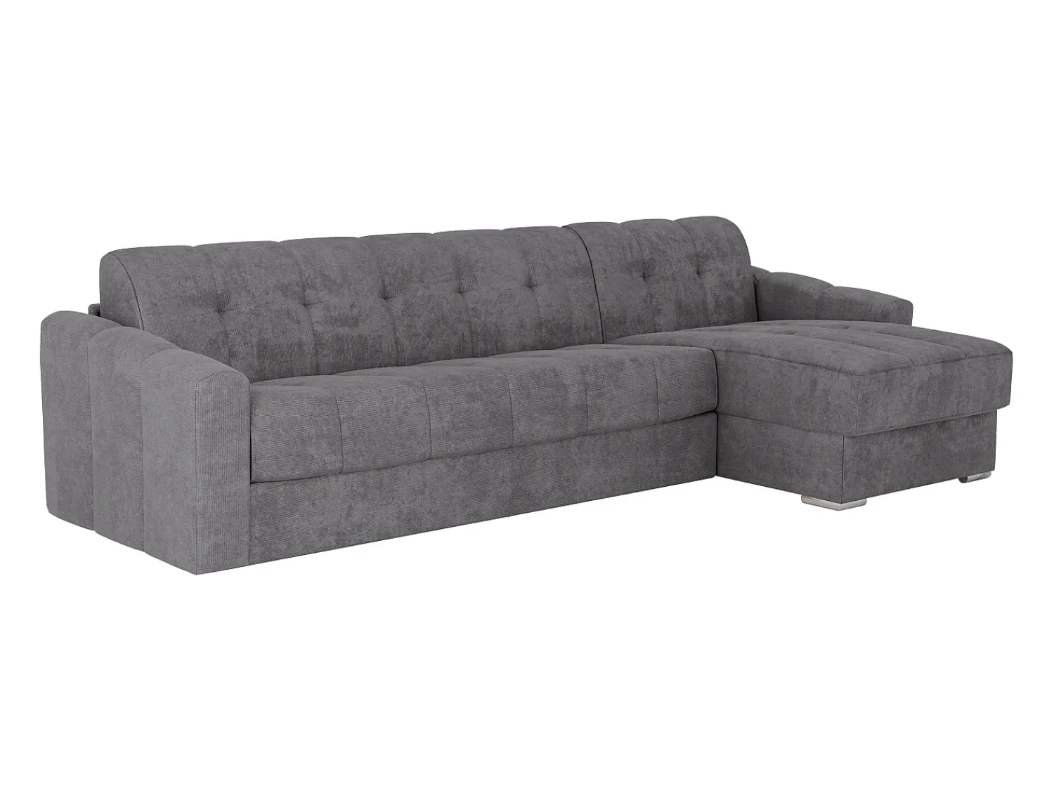 Vente-unique Sofá de canto convertível et reversível abertura rápida em tecido bege - 160 cm - 22 cm DARIELO^ Sofá