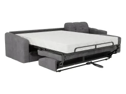Vente-unique Sofá de canto convertível et reversível abertura rápida em tecido bege - 160 cm - 22 cm DARIELO^ Sofá