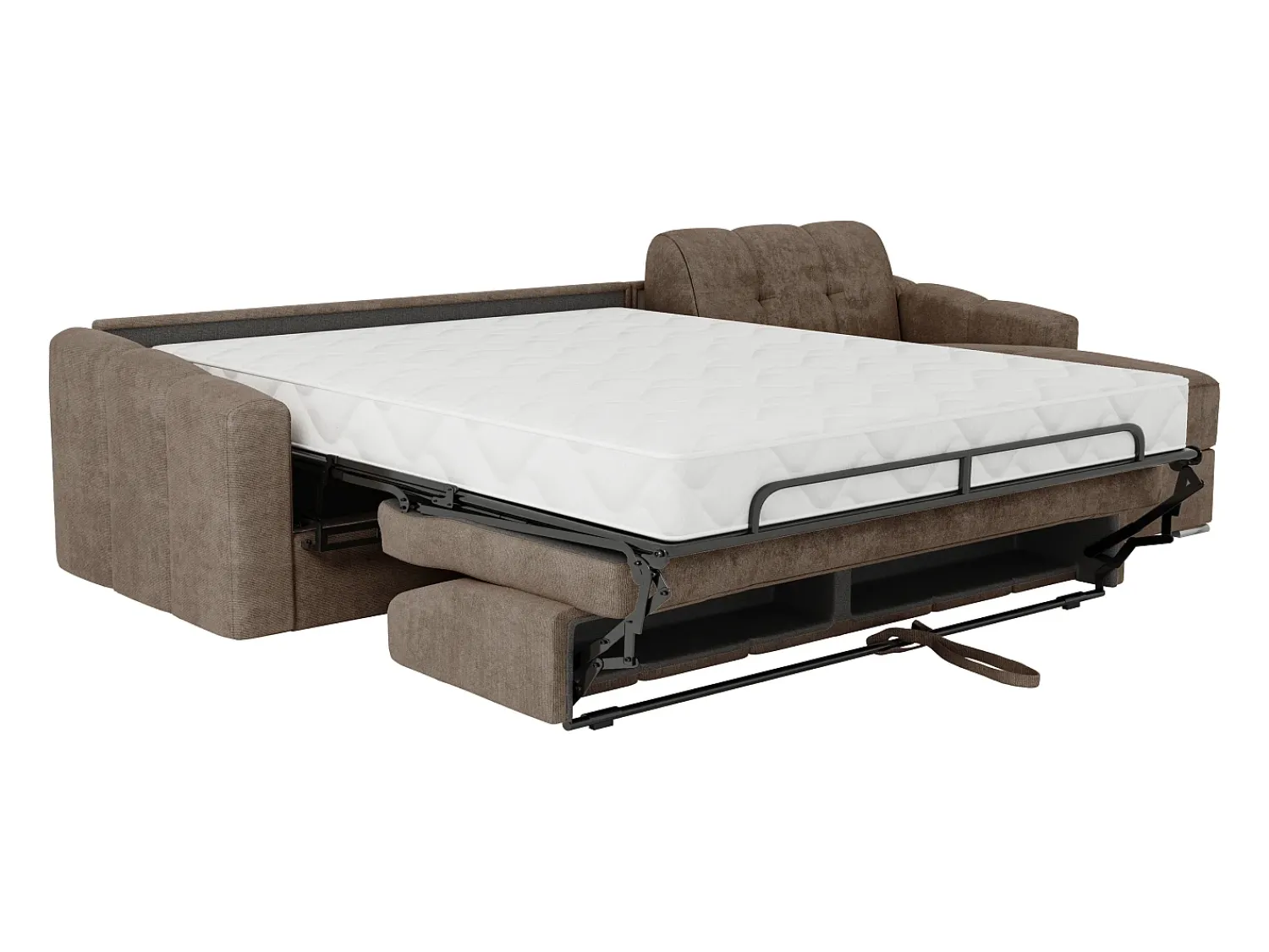Vente-unique Sofá de canto convertível et reversível abertura rápida em tecido - 140 cm - 22 cm DARIELO^ Sofá