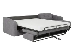 Sofá|Vente-unique Sofá de canto convertível et reversível abertura rápida em tecido - 160 cm - 14 cm DARIELO Cinzento