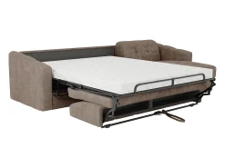 Sofá*Vente-unique Sofá de canto convertível et reversível abertura rápida em tecido - 160 cm - 14 cm DARIELO Taupe