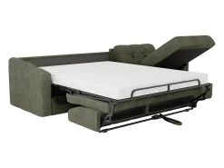 Clearance Vente-unique Sofá de canto convertível reversível abertura rápida em tecido verde - 160 cm - 14 cm DARIELO Caqui