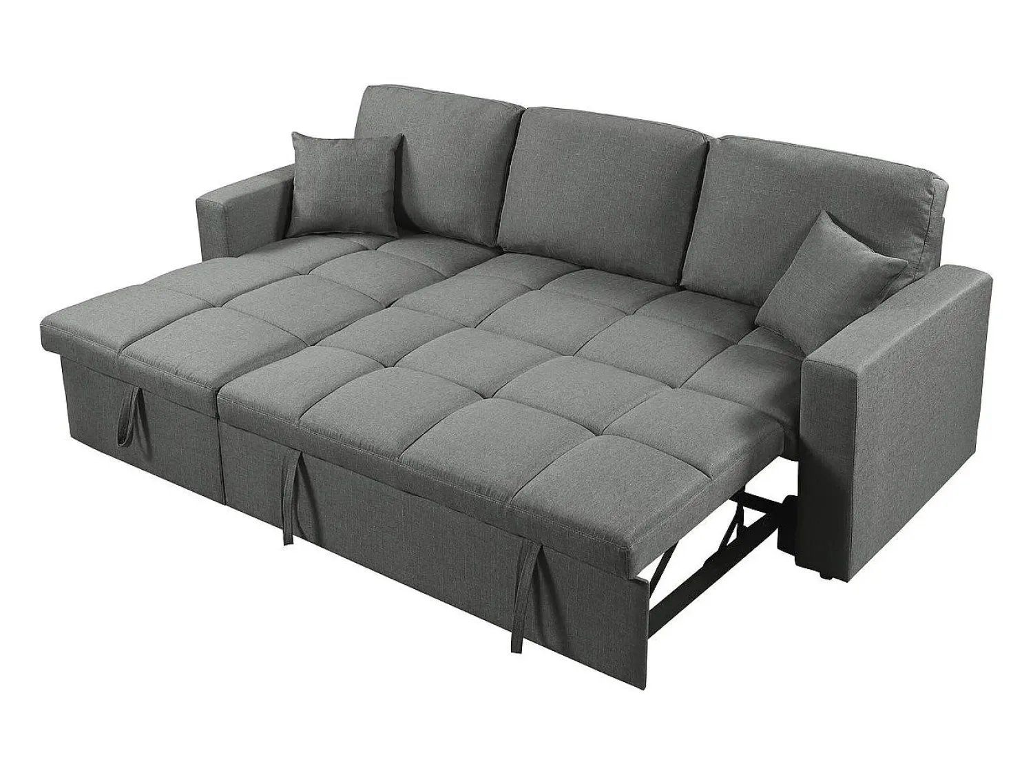 Outlet Habitat et jardin Sofá de canto convertível/reversível tipo bolha "Alain" - 3 lugares - Cinzento