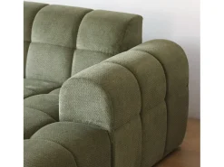 Outlet Concept-Usine Sofá de canto de 3 lugares em veludo nuvem - Confortável e design Verde