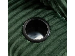 Sofá*Hauss Spole Sofá de canto de 3 lugares com chaise longue e 5 almofadas - Tecido de bombazine - Verde esmeralda