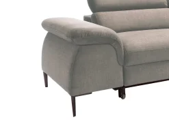 Sale Vente-unique Sofá de canto direito convertível veludo design SEPINA de Pascal Morabito Taupe