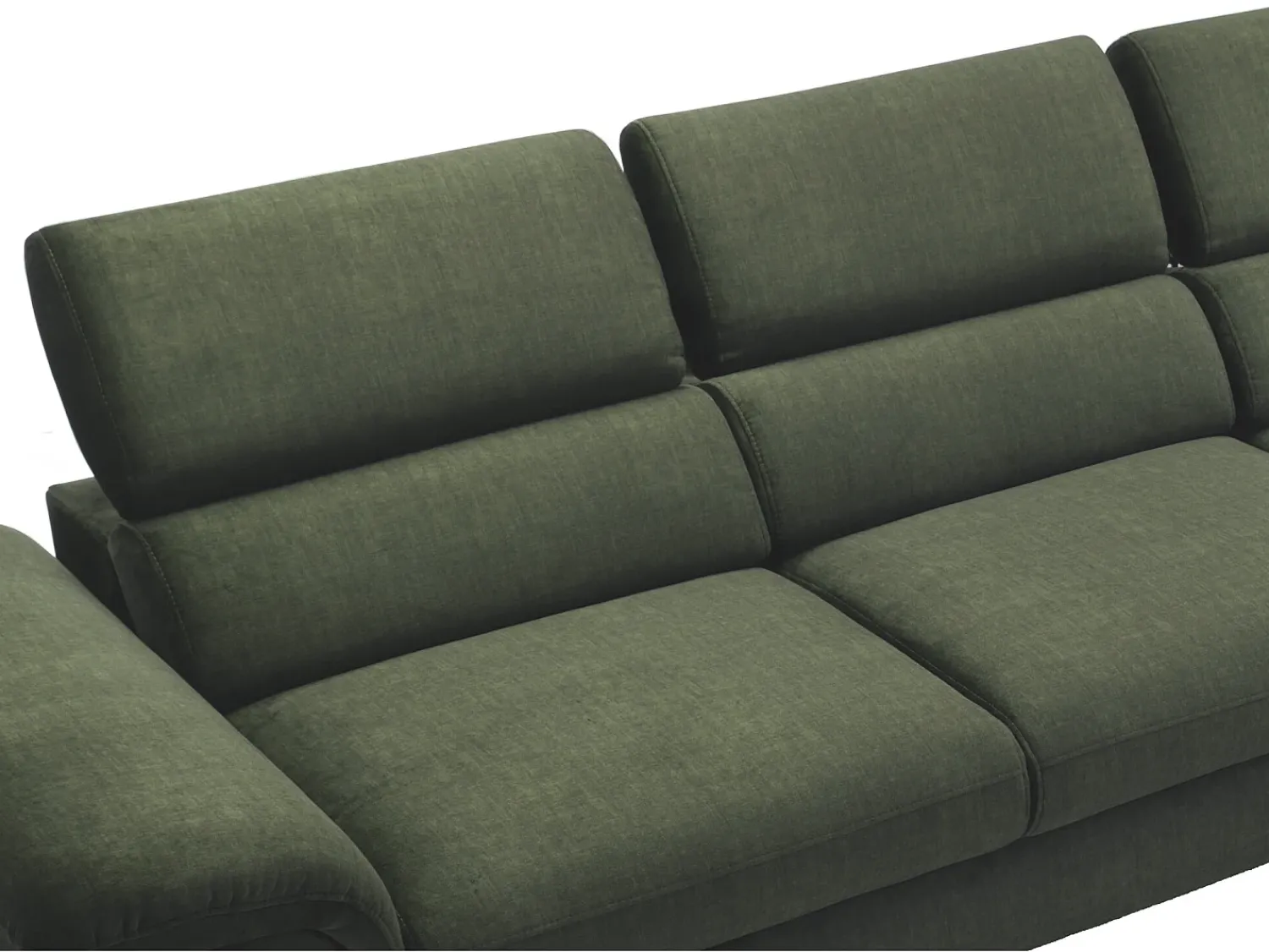 Sofá*Vente-unique Sofá de canto direito convertível veludo design SEPINA de Pascal Morabito Verde