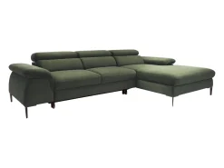 Sofá*Vente-unique Sofá de canto direito convertível veludo design SEPINA de Pascal Morabito Verde