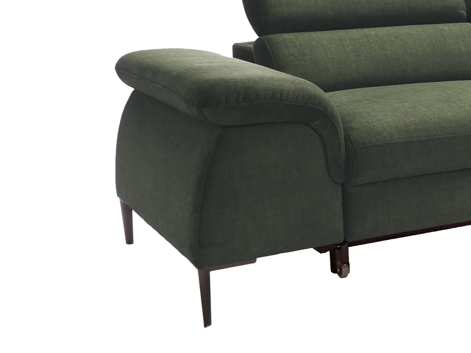 Sofá*Vente-unique Sofá de canto direito convertível veludo design SEPINA de Pascal Morabito Verde