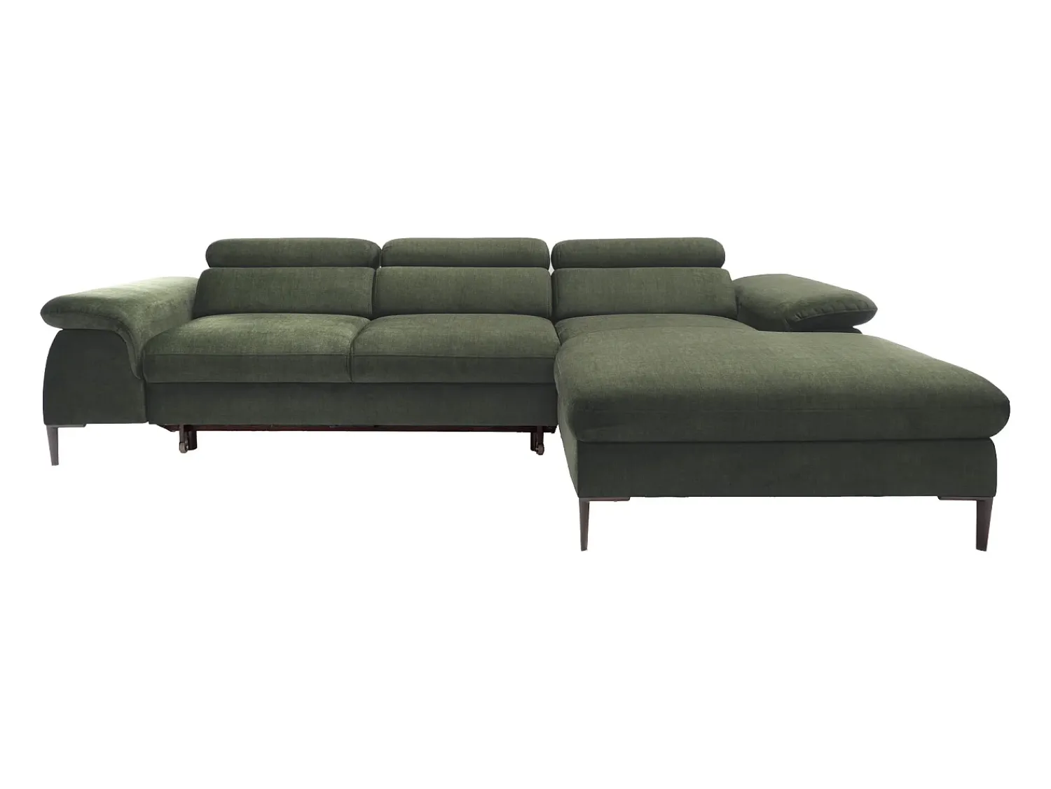 Sofá*Vente-unique Sofá de canto direito convertível veludo design SEPINA de Pascal Morabito Verde