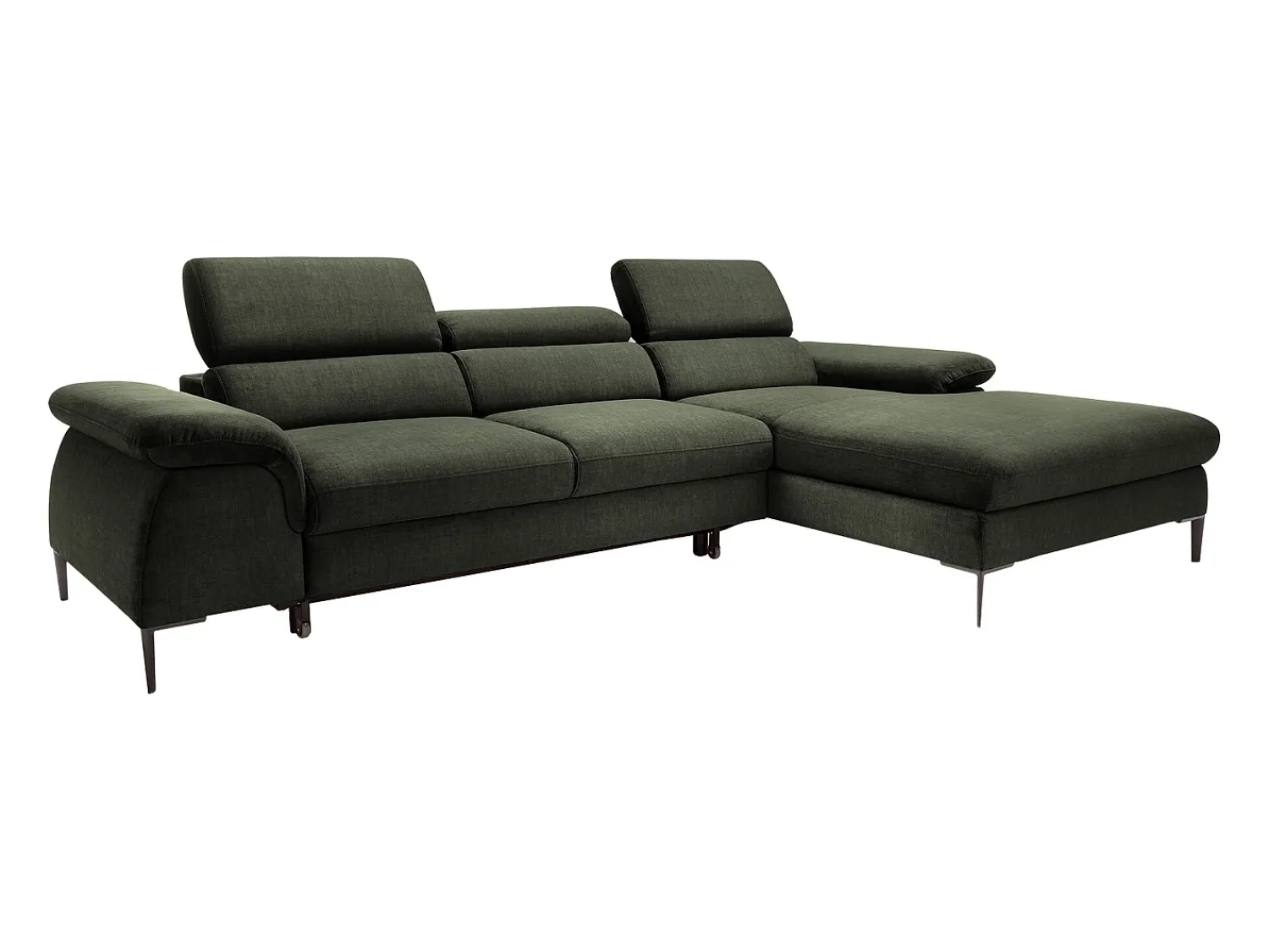 Sofá*Vente-unique Sofá de canto direito convertível veludo design SEPINA de Pascal Morabito Verde