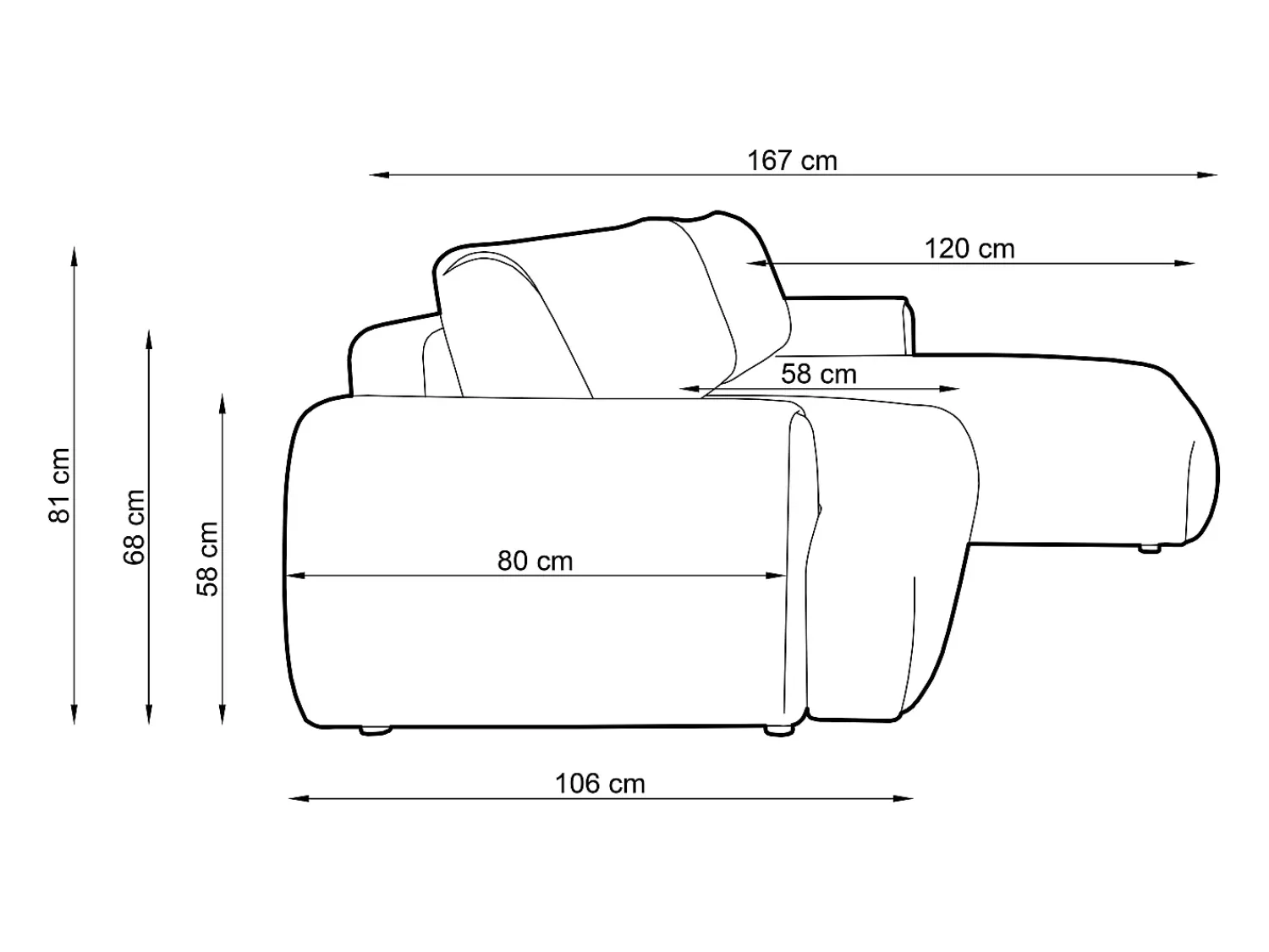 Sofá|Vente-unique Sofá de canto direito convertível em tecido mesclado cor-de-rosa MONELIA Violeta / Rosa