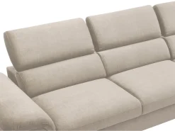 Sofá*Vente-unique Sofá de canto direito convertível veludo design SEPINA de Pascal Morabito Bege