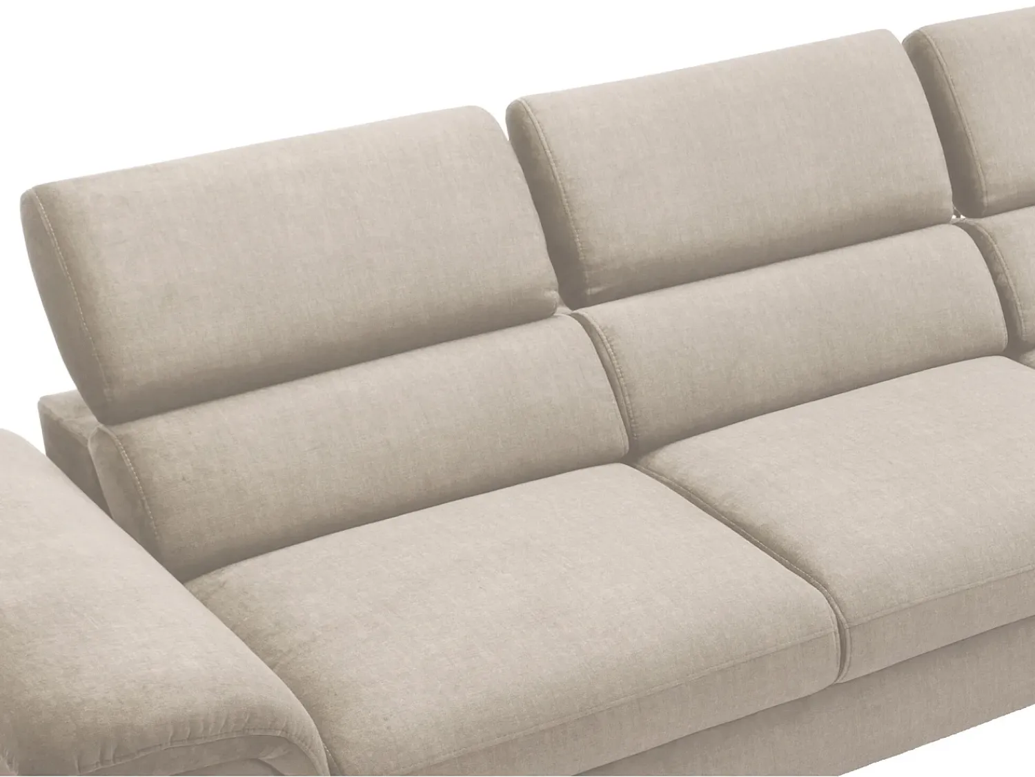 Sofá*Vente-unique Sofá de canto direito convertível veludo design SEPINA de Pascal Morabito Bege