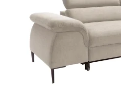 Sofá*Vente-unique Sofá de canto direito convertível veludo design SEPINA de Pascal Morabito Bege
