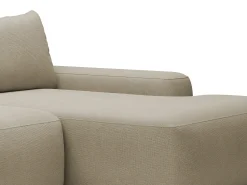 Sofá|Vente-unique Sofá de canto direito convertível em tecido texturizado DAVISO Taupe