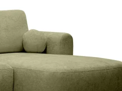Sofá*Maison Céphy Sofá de canto direito convertível tecido chenille verde BROCARO de Caqui