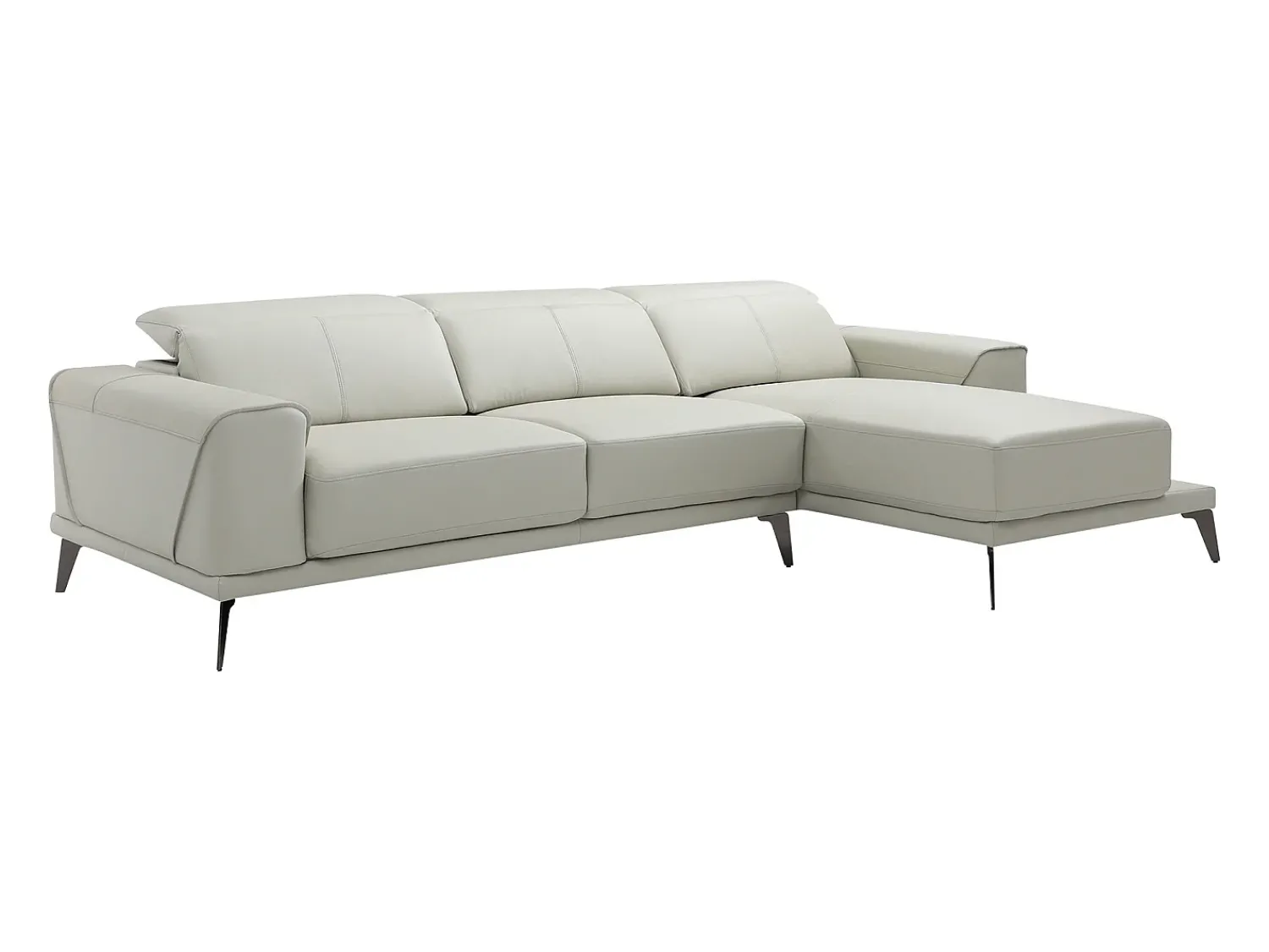 LINEA SOFA Sofá de canto direito em pele de búfalo ANDOR^ Sofá