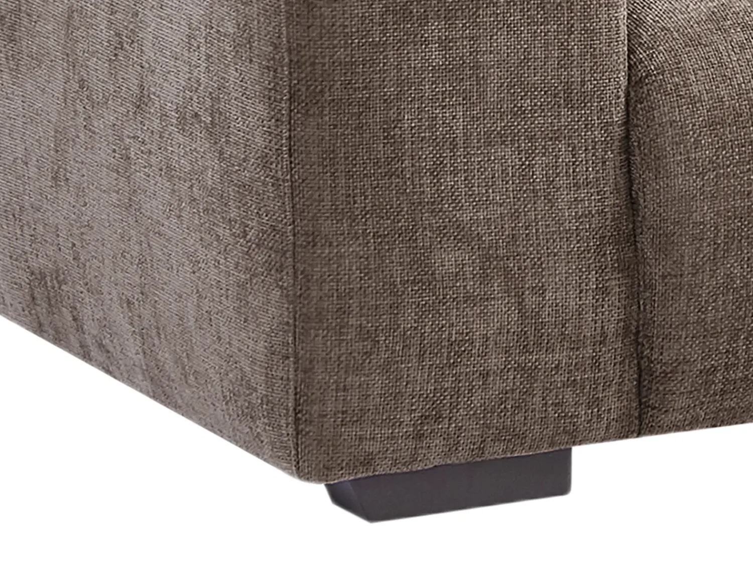 Outlet Vente-unique Sofá de canto direito em tecido texturizado LOPONZA Taupe