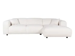 New Maison Céphy Sofá de canto direito em tecido bouclé POGNI da Branco