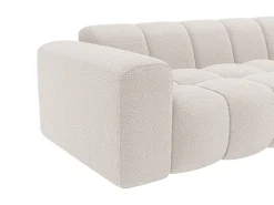 Sofá*Maison Céphy Sofá de canto direito em tecido chenille CALESO da Bege