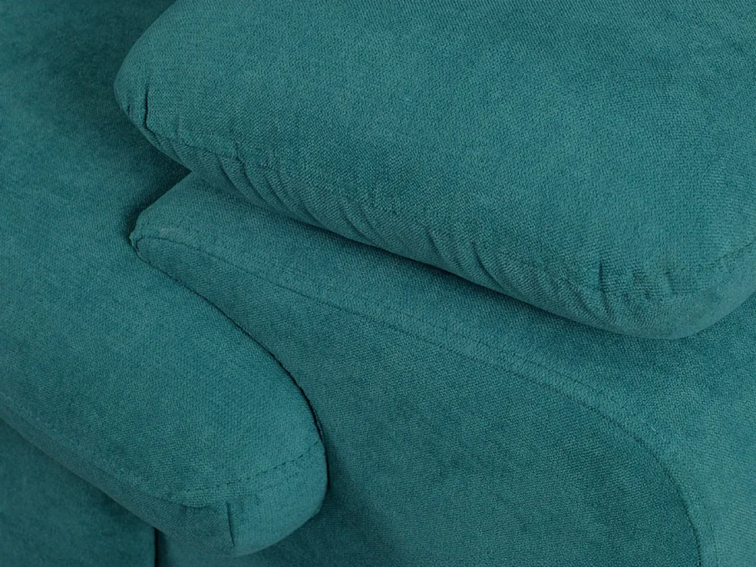 Sofá|Vente-unique Sofá de canto direito modular em tecido turquesa FABIEN Azul turquesa