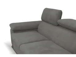 Sofá|Vente-unique Sofá de canto direito modular em tecido cinzento escuro FABIEN Cinza antracite