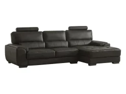Sofá|LINEA SOFA Sofá de canto direito pele de qualidade superior METROPOLITAN II Preto