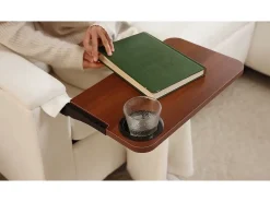 ModernLuxe Sofá de canto em chenille - con função de dormir - con USB, Type-C e lâmpada de leitura - encosto dobrável con dois porta-copos - con banco - Cinza^ Sofá