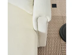 Best Hauss Spole Sofá de canto em forma de U com 3 lugares e espaço para arrumação - Sofá-cama em tecido chenille - Bege