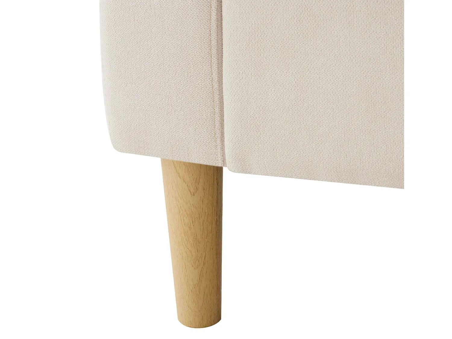 Hauss Spole Sofá de canto em L de 3 lugares com 2 almofadas, suporte para copos e arrumação, tecido de algodão e linho^ Sofá