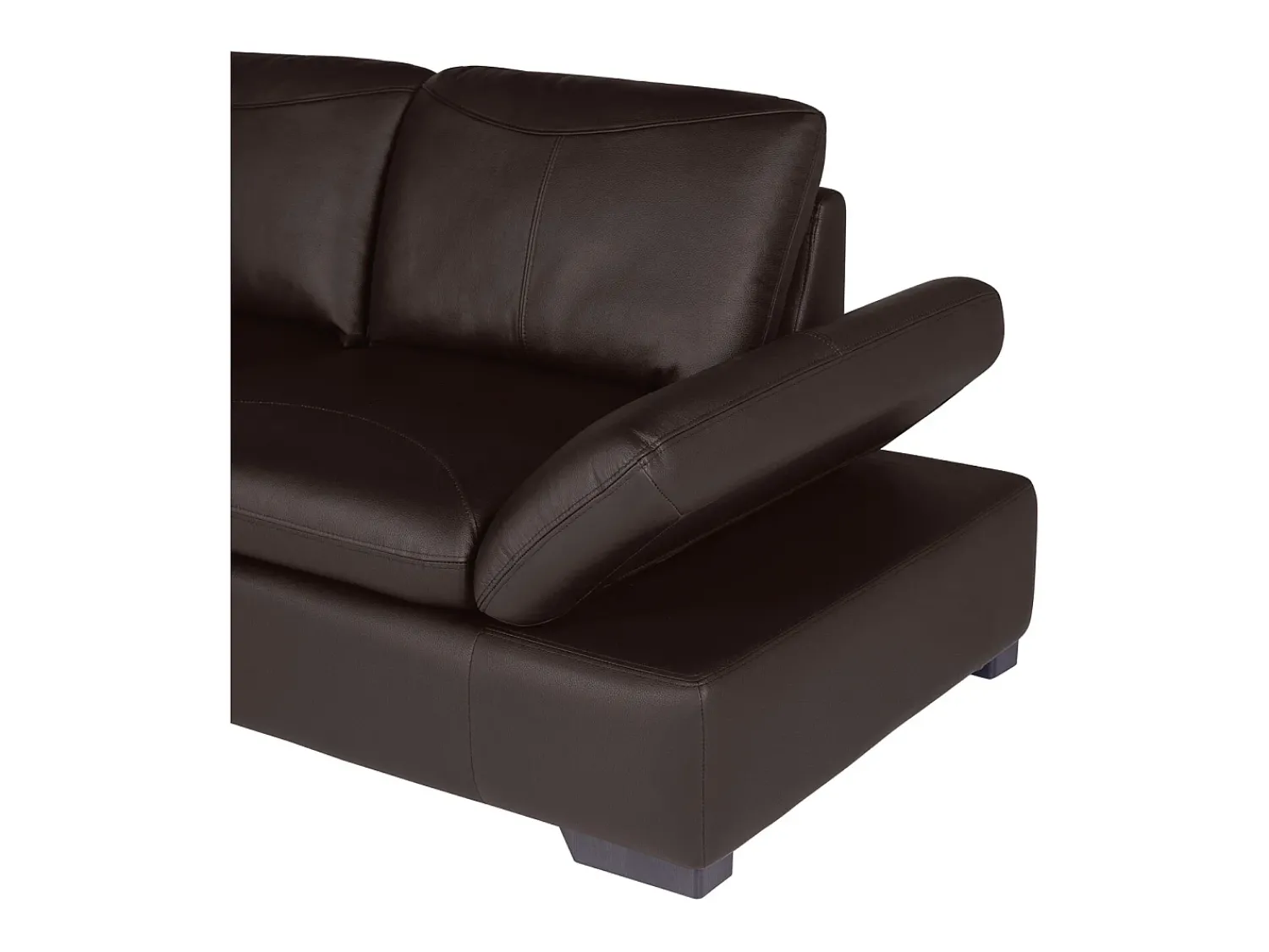 Sofá|LINEA SOFA Sofá de canto em pele Castanho - canto esquerdo - ONYX II Castanho chocolate