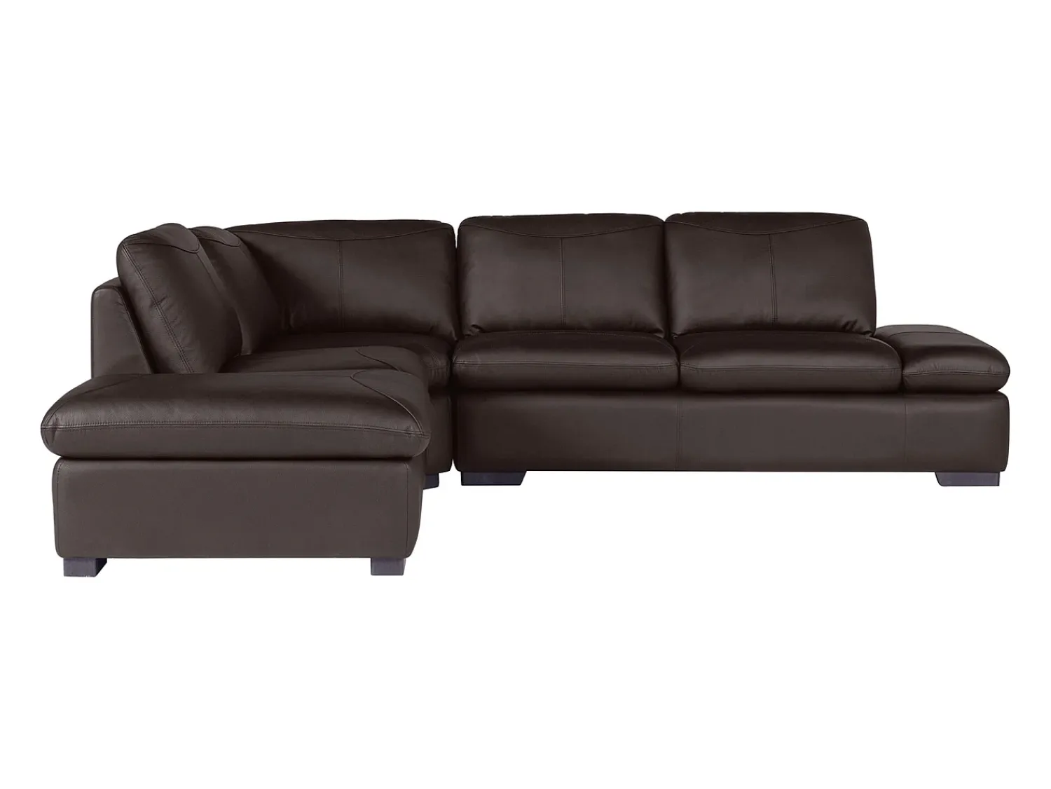 Sofá|LINEA SOFA Sofá de canto em pele Castanho - canto esquerdo - ONYX II Castanho chocolate
