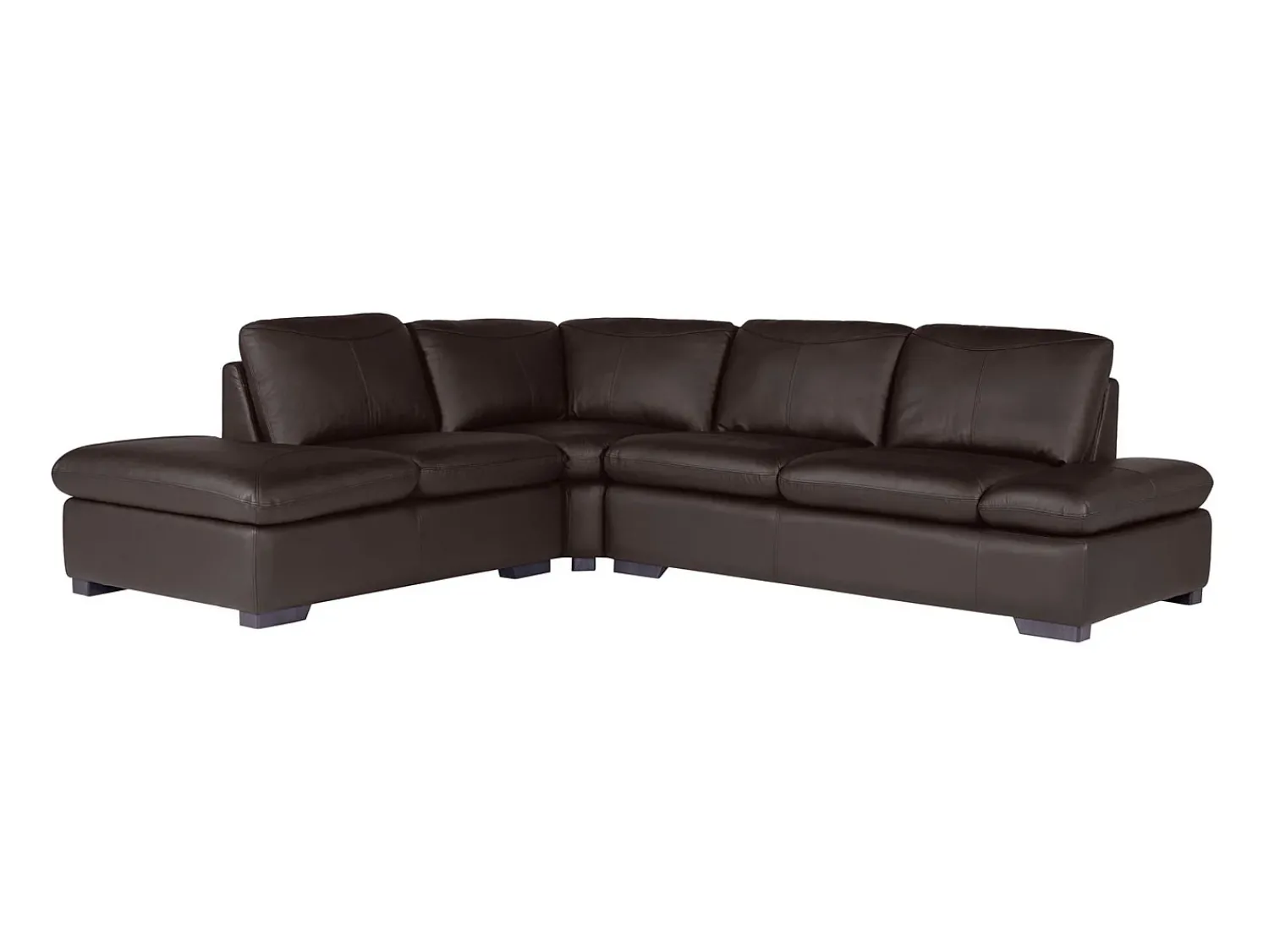 Sofá|LINEA SOFA Sofá de canto em pele Castanho - canto esquerdo - ONYX II Castanho chocolate