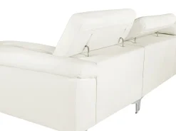 LINEA SOFA Sofá de canto em pele Marfim - Canto esquerdo - SOLANGE^ Sofá